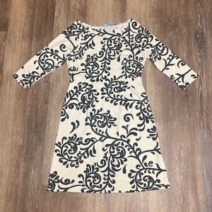 J. McLaughlin creme and black dress